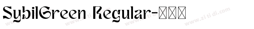 SybilGreen Regular字体转换